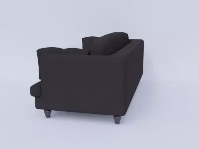 Modern Minimalist Sofa Armchair Clean Low Poly Furniture Asset Low-poly 3D model