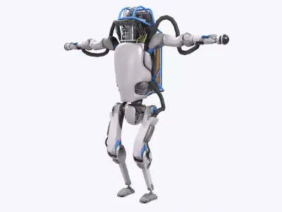 Atlas Robot Boston Dynamics Low-poly 3D model