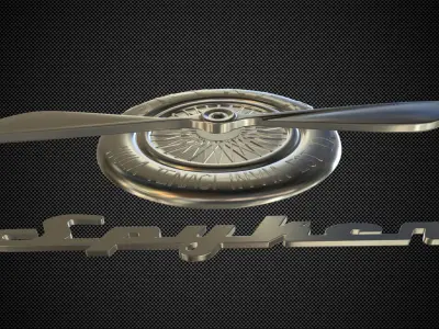 spyker logo 3D model