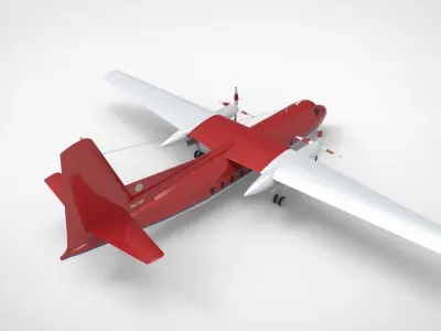 Fokker F27 3D model
