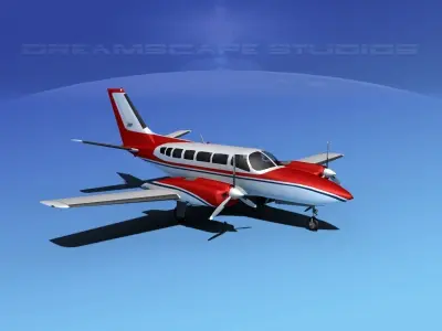 Cessna 404 Titan Courier V01 3D model