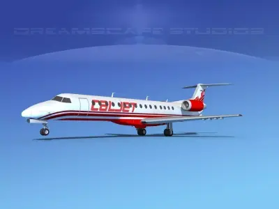 Embraer ERJ-140 CalJet 3D model
