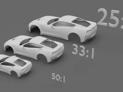 Chevrolet Corvette Stingray C7 3D print model Free 3D print model