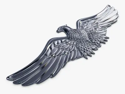 Eagle Insignia Chrome 3D model