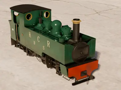 KCR 0-4-4T WG Bagnall loco Low-poly 3D model