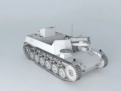 Sturmpanzer SdKfz121 Bison II 3D model