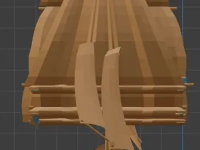 HMS Victory Low-poly 3D model