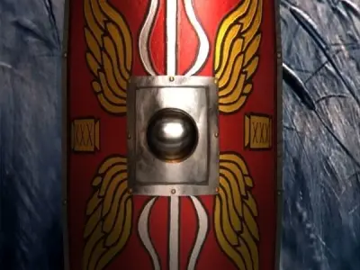 romans shield Low-poly 3D model