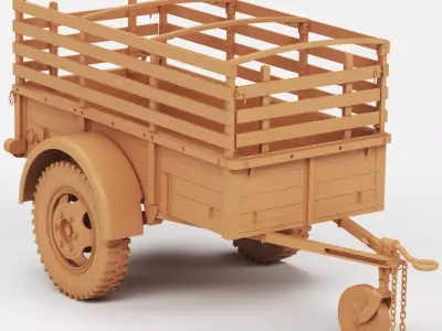 Ben Hur wooden trailer G 518 3D print model