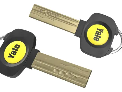 Door Lock Keys Collection 3 3D model