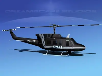 Bell 212 V06 Police SWAT 3D model