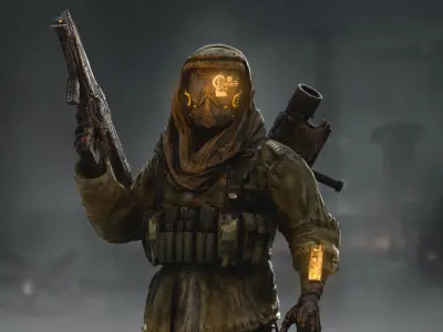 Sci Fi Terrorist Low-poly 3D model