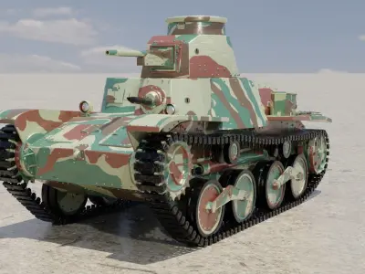 Type-95 Ha-Go light tank 3D model