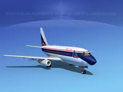 Boeing 737-100 Delta 3D model