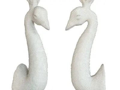 Wall Decoration Peacock 3D model