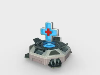 Medical kit Low-poly 3D model