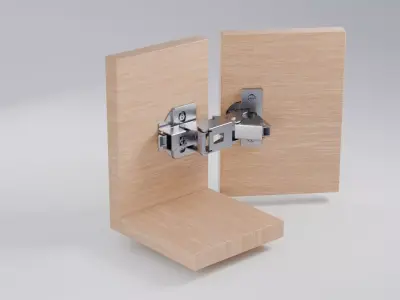 Cabinet Hydraulic Hinge 165 animated Low-poly 3D model