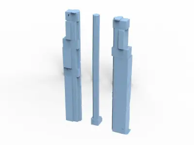 Aslan Stone table Ruins 4 versions 3D model