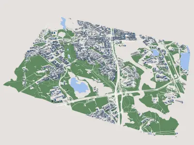 Cityscape Hameenlinna Finland 3D model