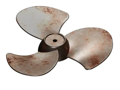 Rusty Metal Fan Blade 3D model