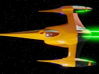 N1 Naboo Starfighter Free low-poly 3D model