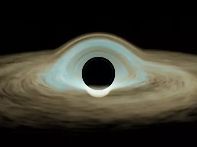 3D Black Hole Model Exploration of Space-Time Distortion Low-poly 3D model