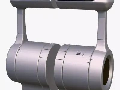 Control Lever Two Engines M1 3D model