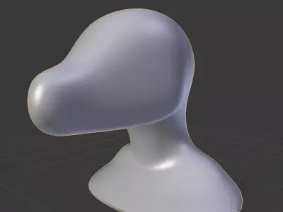 Anthro Furry Head Base 3D model