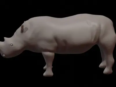 Rhino Base Mesh  3D model