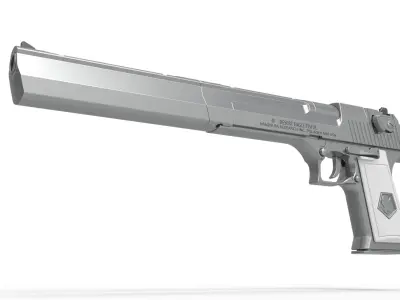 Long Desert Eagle Pistol of Peacemaker from Suicide Squad 2021 3D model