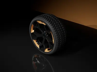 C5SMC type B wheel Low-poly 3D model