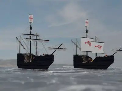 Portuguese Frigate 3D model