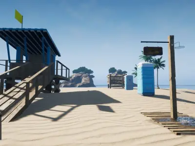 UE4 Island Low-poly 3D model