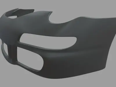 Front Bumper Porsche Custom Low-poly 3D model