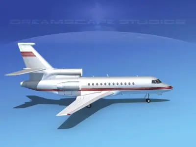 Dassault Falcon 900 V04 3D model