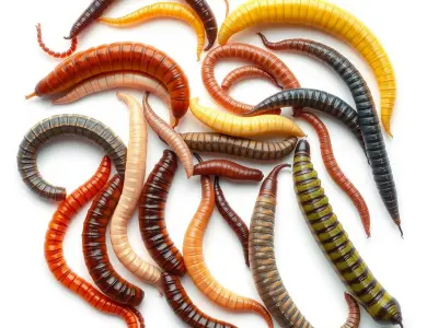 Colorful Millipede Model Pack with Various Shapes Low-poly 3D model