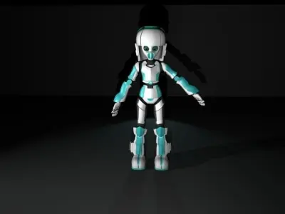 Robotic Girl Free 3D model