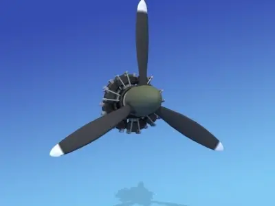 Japanese Zero Engine  3D model