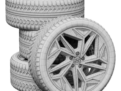 Hyundai wheels 3D model