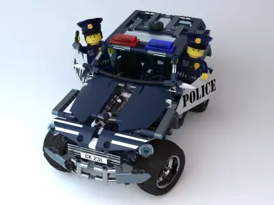 Police Car Lego and special Bonus 3D model