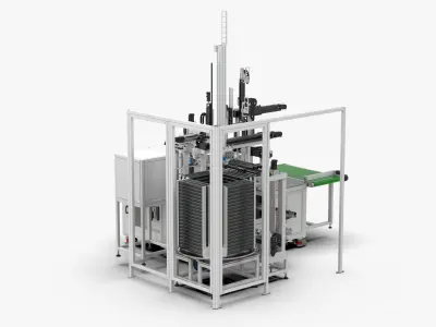 Automatic Electric Push Rod Shell Assembly Machine 3D model