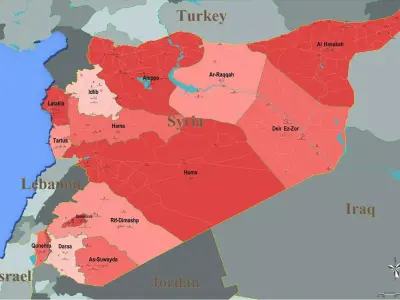 A detailed map of Syria 3D model