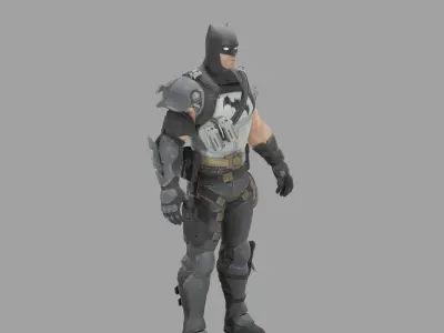 Batman Fortnite Low-poly 3D model
