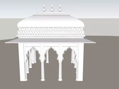 indian jodhpuri stone chatri 3D model