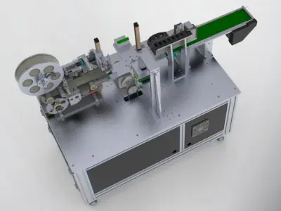 Circular arc surface labeling machine 3D model