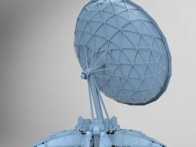 Alien Satellite Dish Base Planet array 3D model