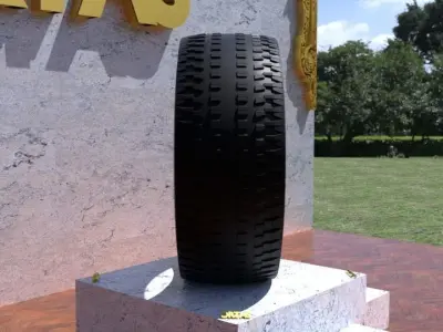 ORTAS TIRE NO 33 GAME READY Low-poly 3D model