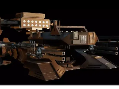 Metal Gear Spaceship Low-poly 3D model