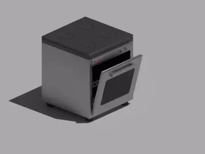 GameReady Kitchen Oven Free low-poly 3D model