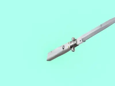 Italian Stiletto Knife Low-poly 3D model